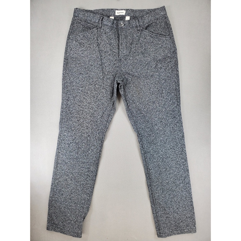 Taylor Stitch Camp Pant Mens 36 Charcoal Salt and Pepper Texture Trousers